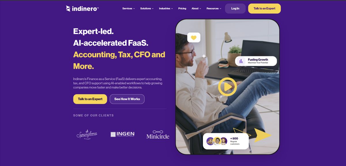 inDinero homepage