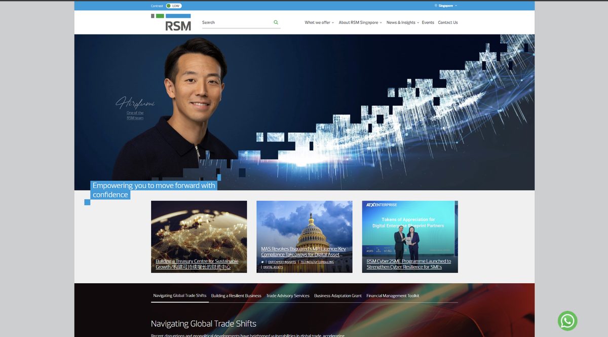 RSM Singapore homepage