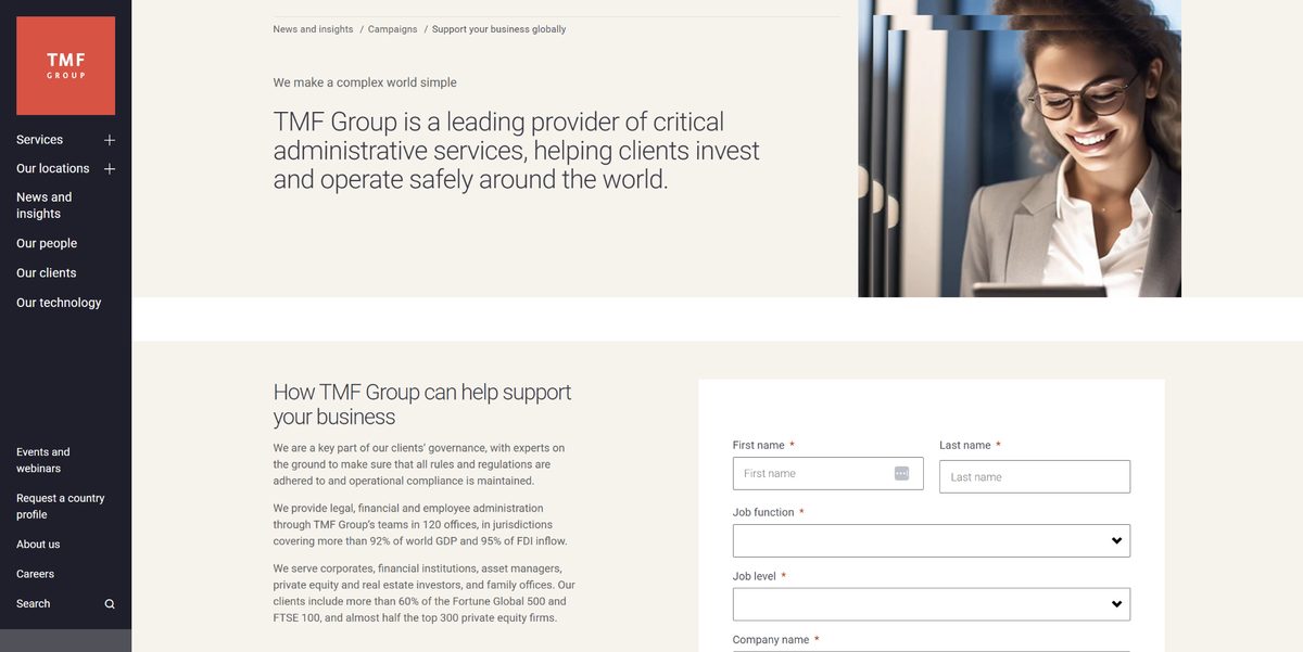 TMF Group homepage