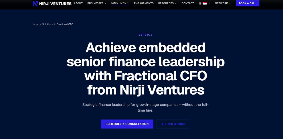 Nirji Ventures homepage
